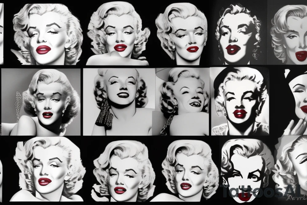 marilyn monroe face tattoo idea