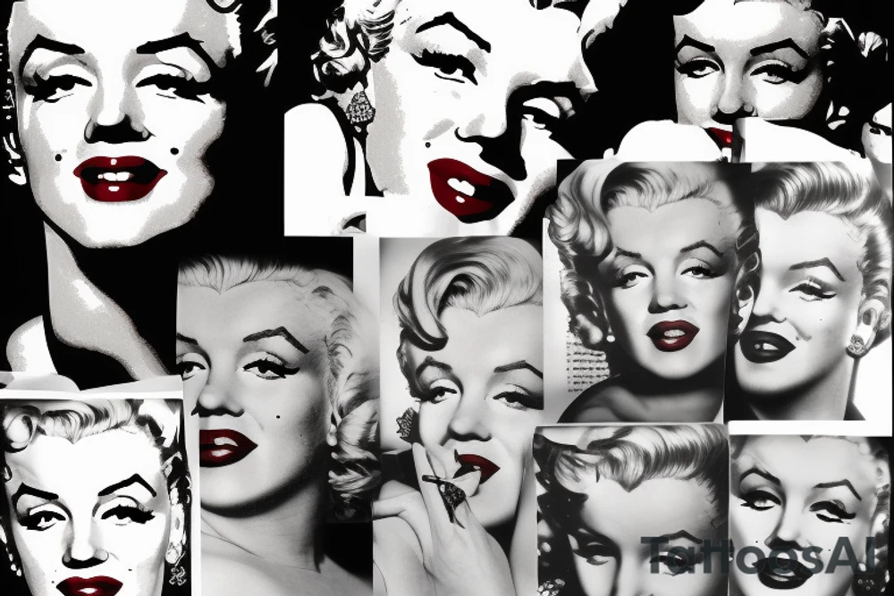 marilyn monroe face tattoo idea