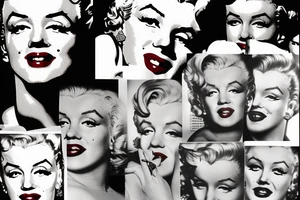 marilyn monroe face tattoo idea