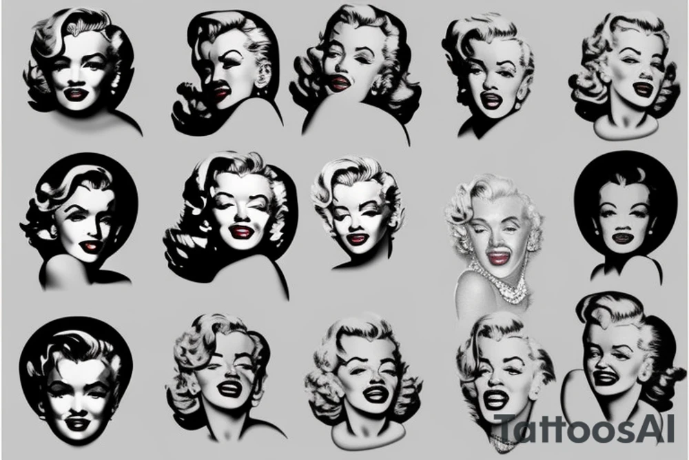 marilyn monroe face tattoo idea
