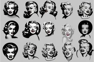 marilyn monroe face tattoo idea