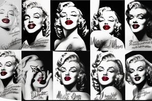 marilyn monroe face tattoo idea