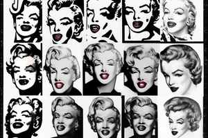 marilyn monroe face tattoo idea