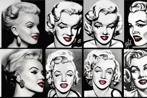 marilyn monroe face tattoo idea