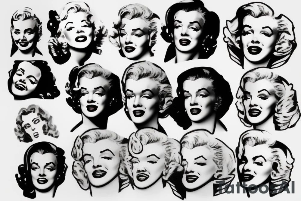 marilyn monroe face tattoo idea