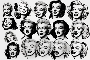 marilyn monroe face tattoo idea
