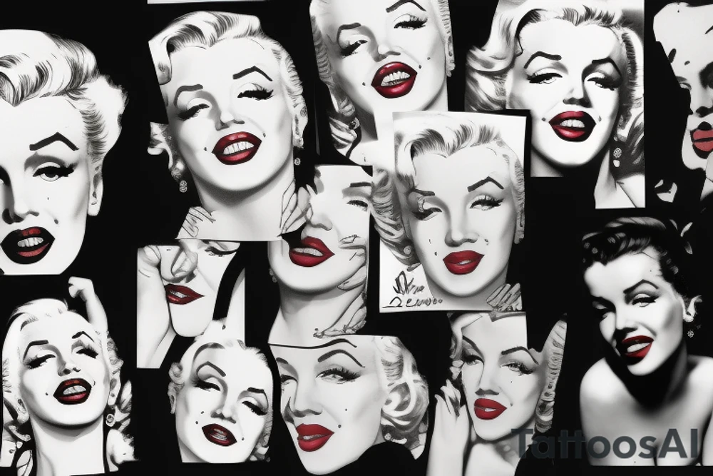 marilyn monroe face tattoo idea
