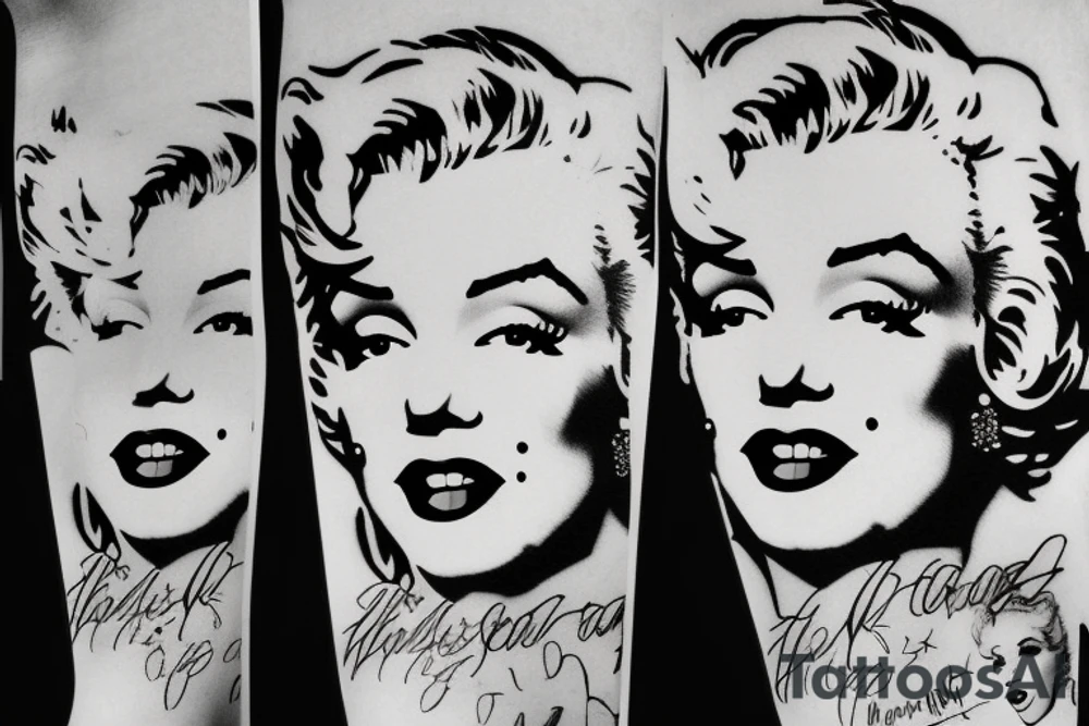 marilyn monroe face tattoo idea