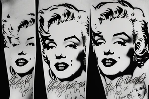 marilyn monroe face tattoo idea
