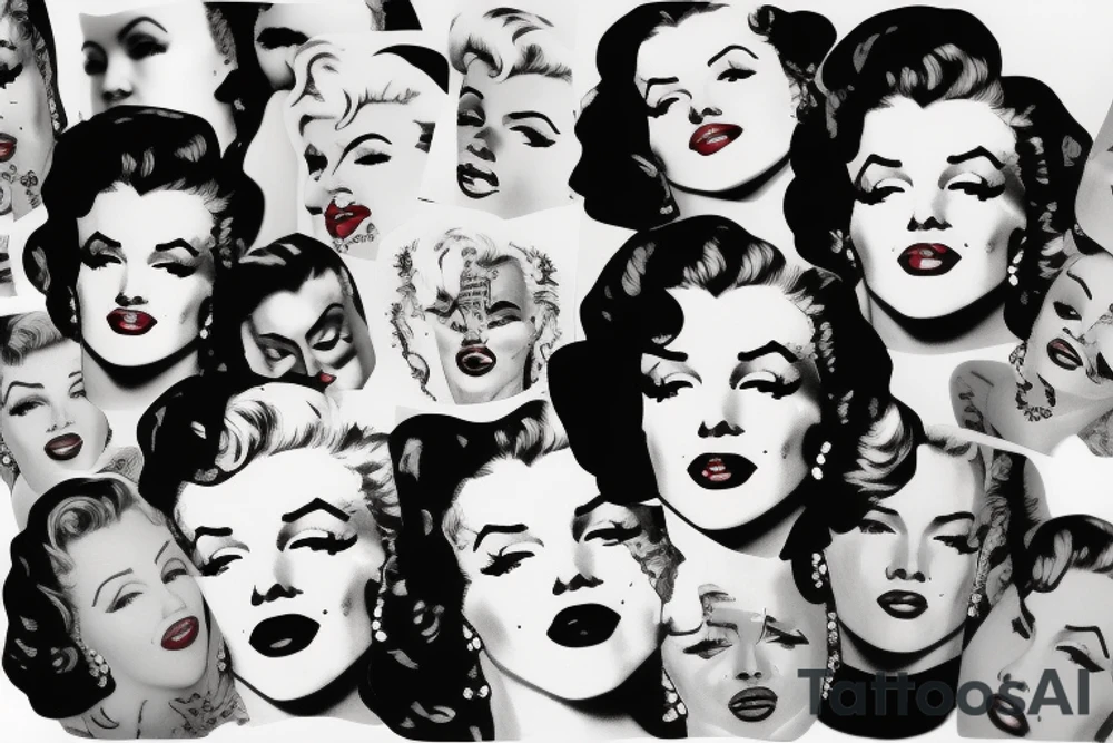marilyn monroe face tattoo idea