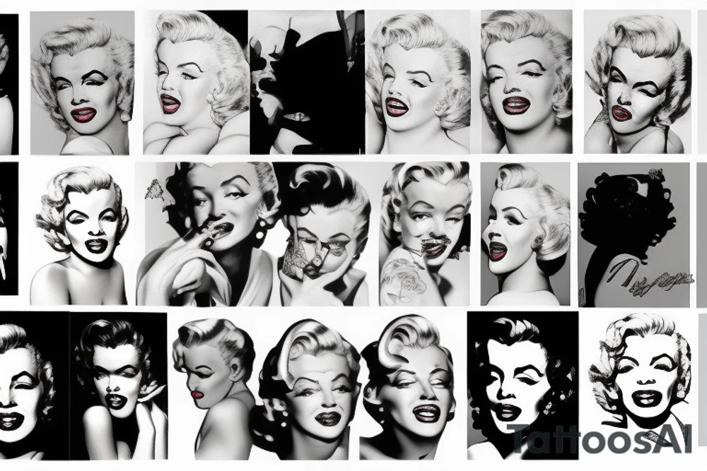 marilyn monroe face tattoo idea
