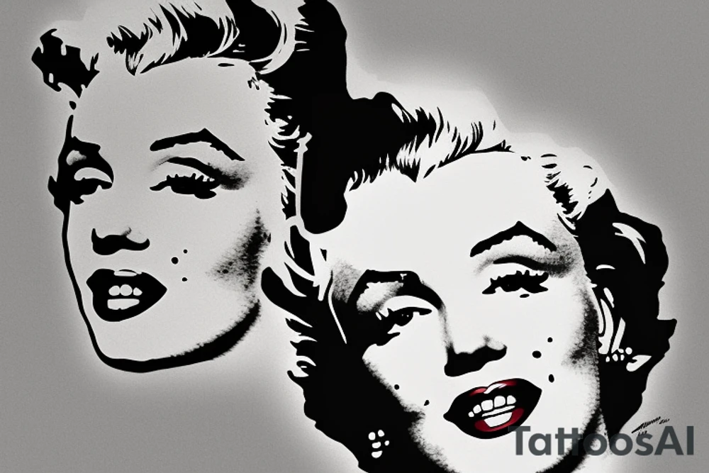 marilyn monroe face tattoo idea
