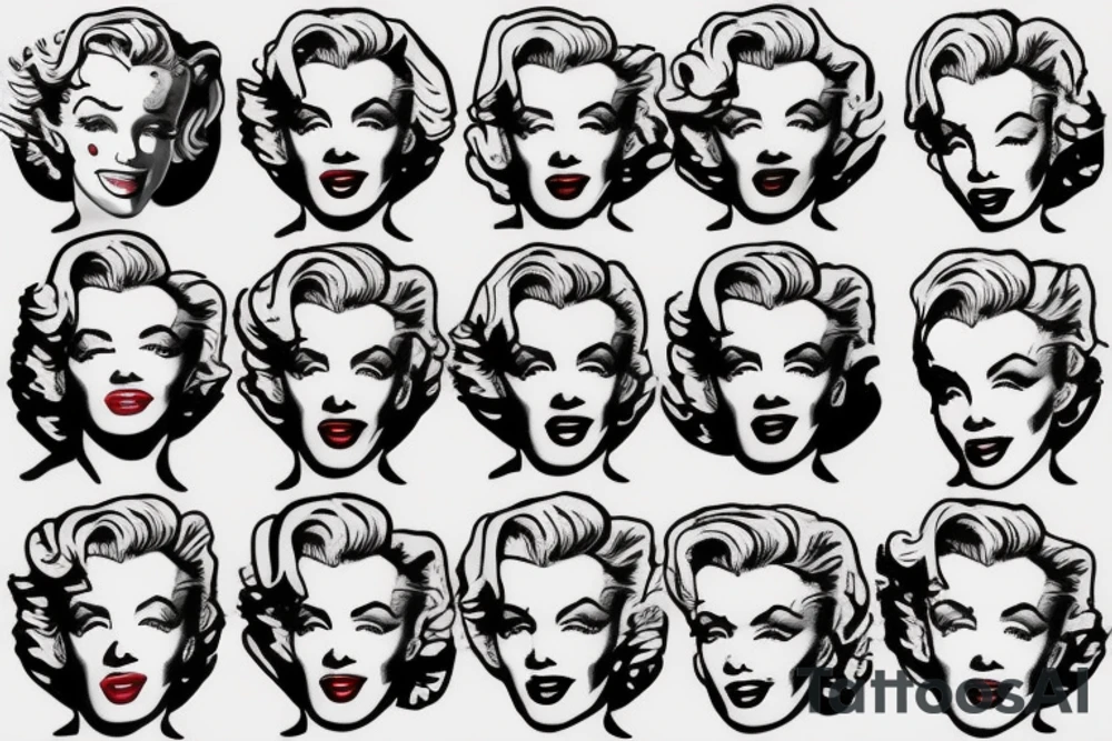 marilyn monroe face tattoo idea
