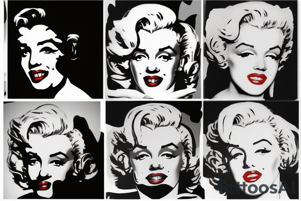 marilyn monroe face tattoo idea