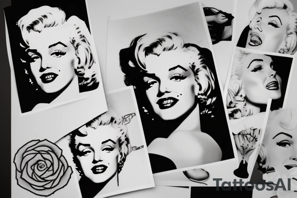 marilyn monroe face tattoo idea
