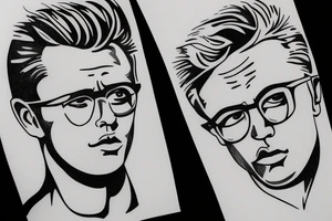 james dean face tattoo idea