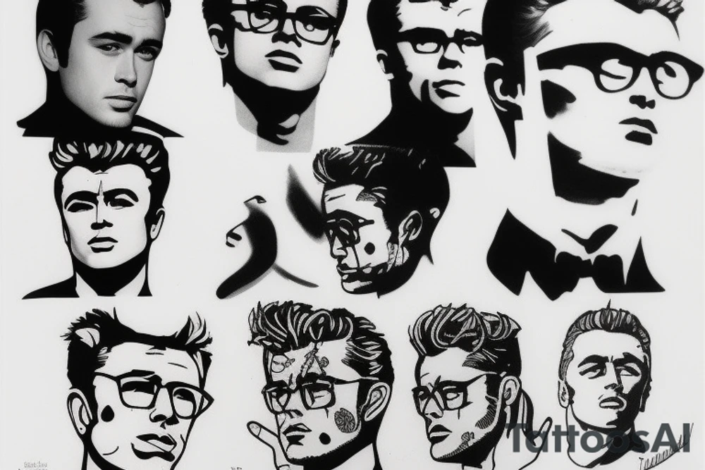 james dean face tattoo idea