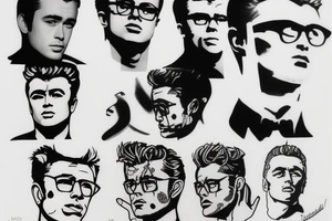 james dean face tattoo idea