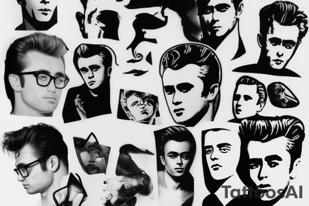 james dean face tattoo idea