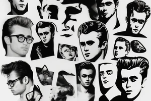 james dean face tattoo idea