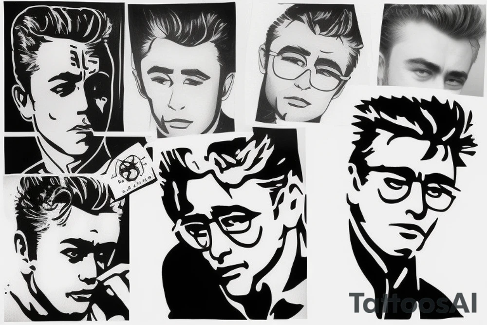 james dean face tattoo idea