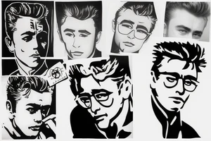 james dean face tattoo idea