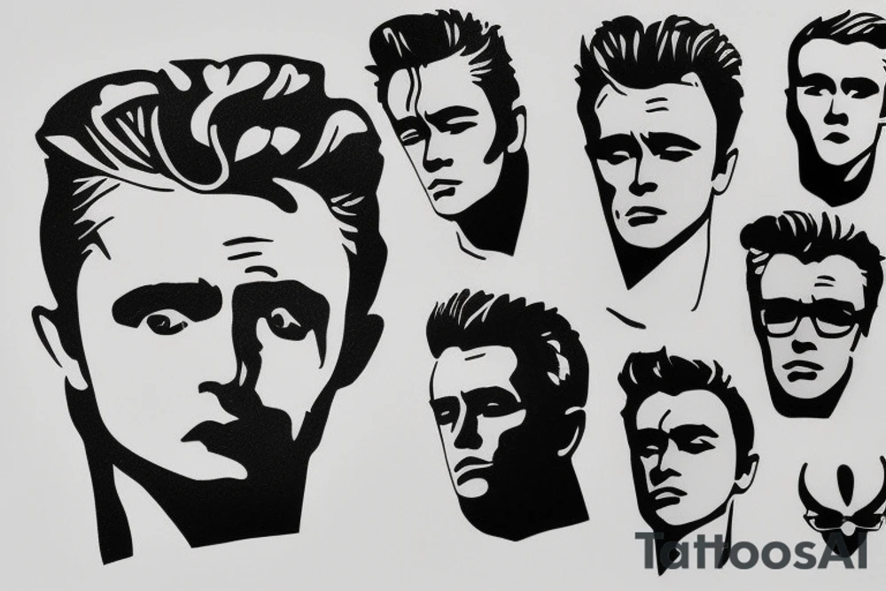 james dean face tattoo idea