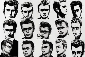james dean face tattoo idea