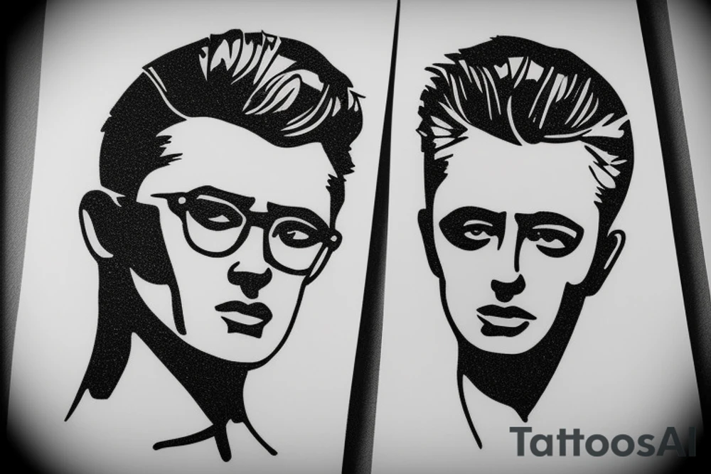 james dean face tattoo idea