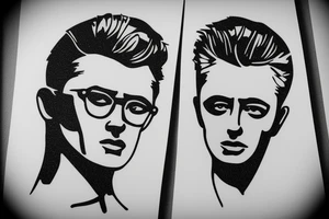 james dean face tattoo idea