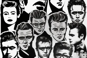 james dean face tattoo idea
