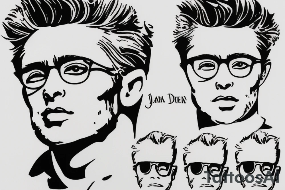 james dean face tattoo idea
