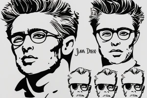 james dean face tattoo idea