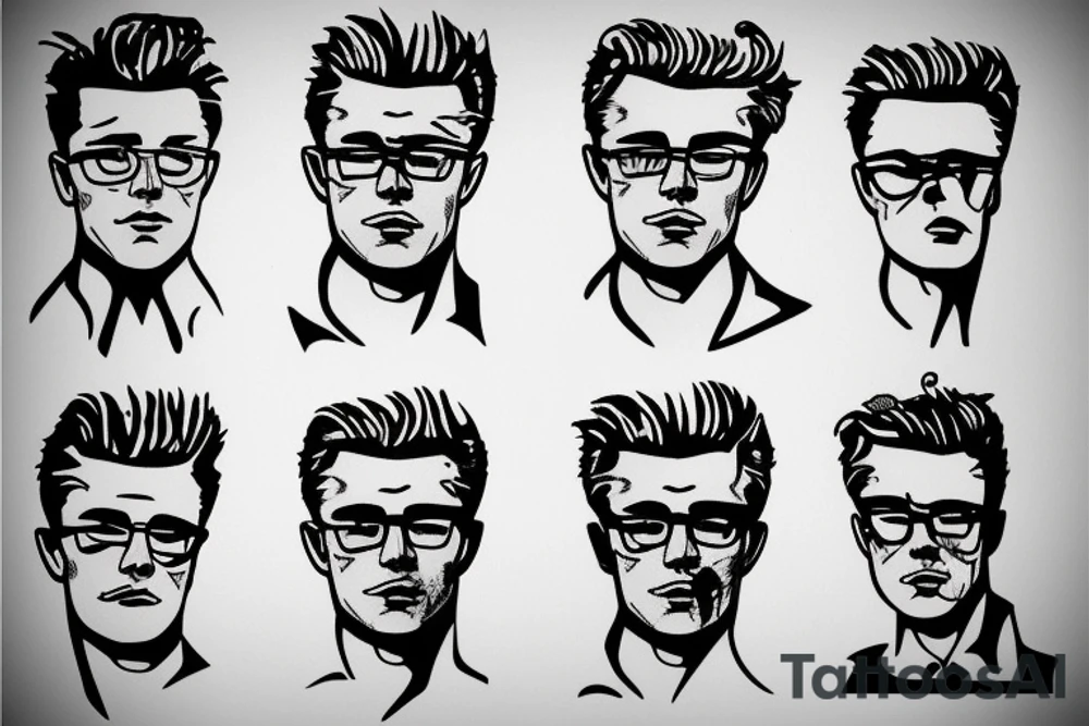james dean face tattoo idea
