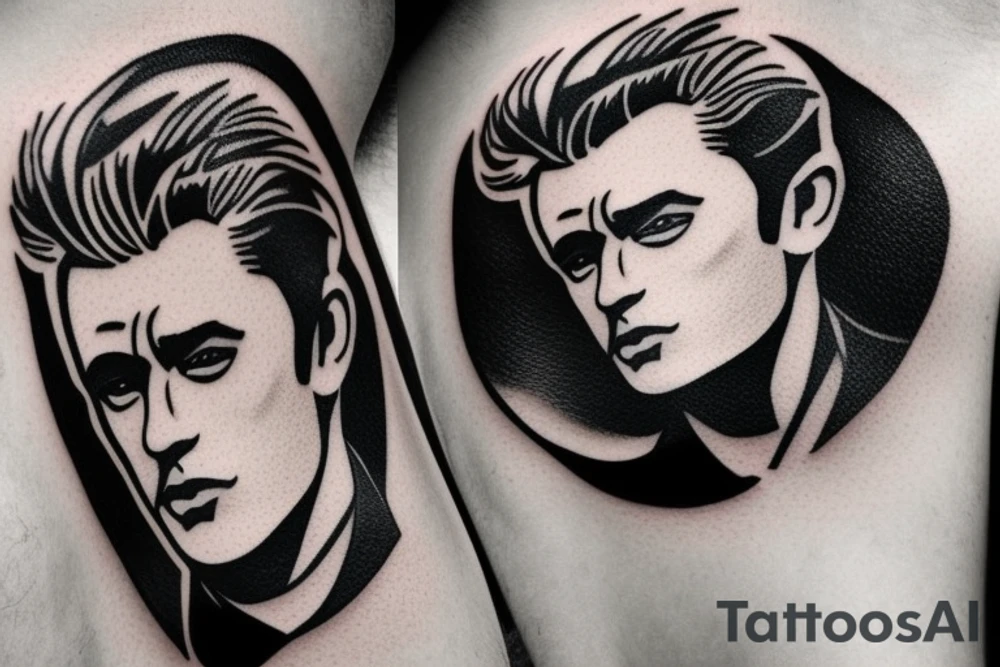 james dean face tattoo idea