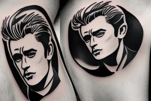james dean face tattoo idea