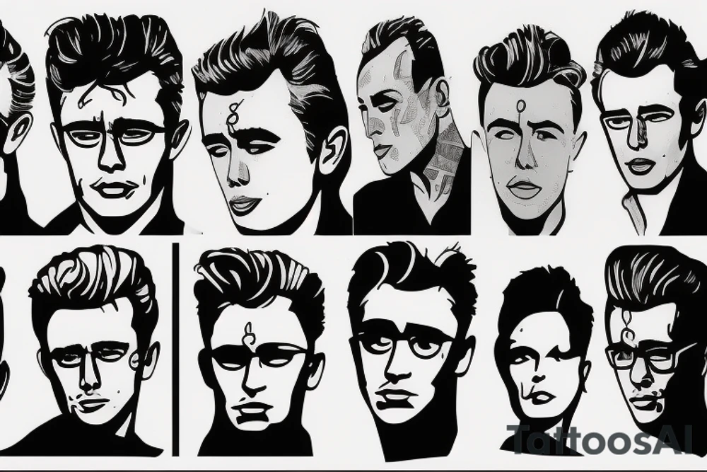 james dean face tattoo idea