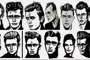 james dean face tattoo idea