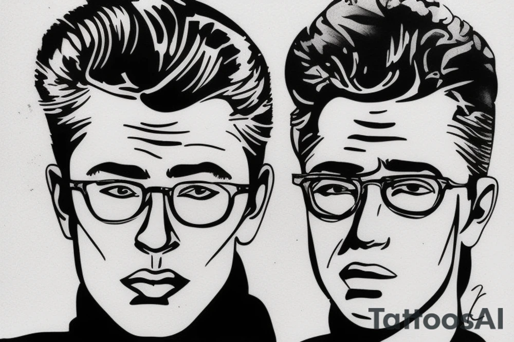 james dean face tattoo idea
