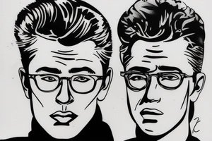 james dean face tattoo idea