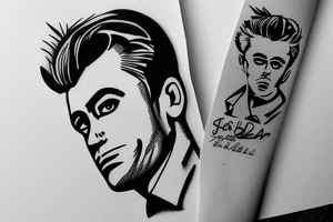 james dean face tattoo idea