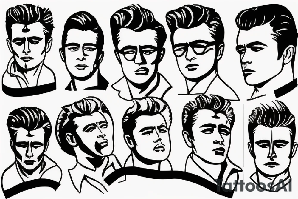 james dean face tattoo idea