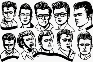 james dean face tattoo idea