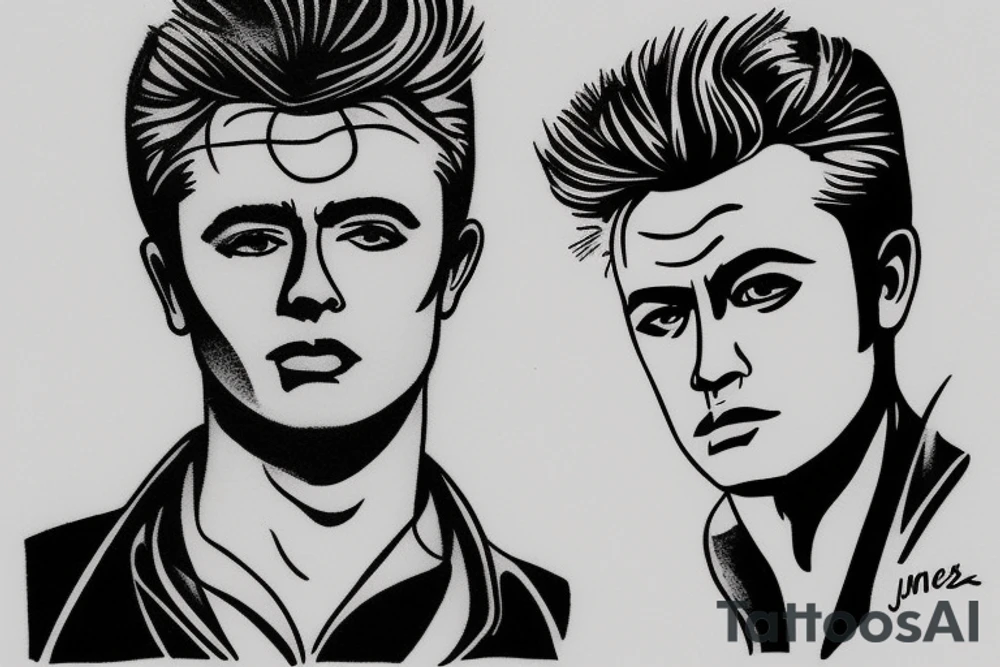 james dean face tattoo idea
