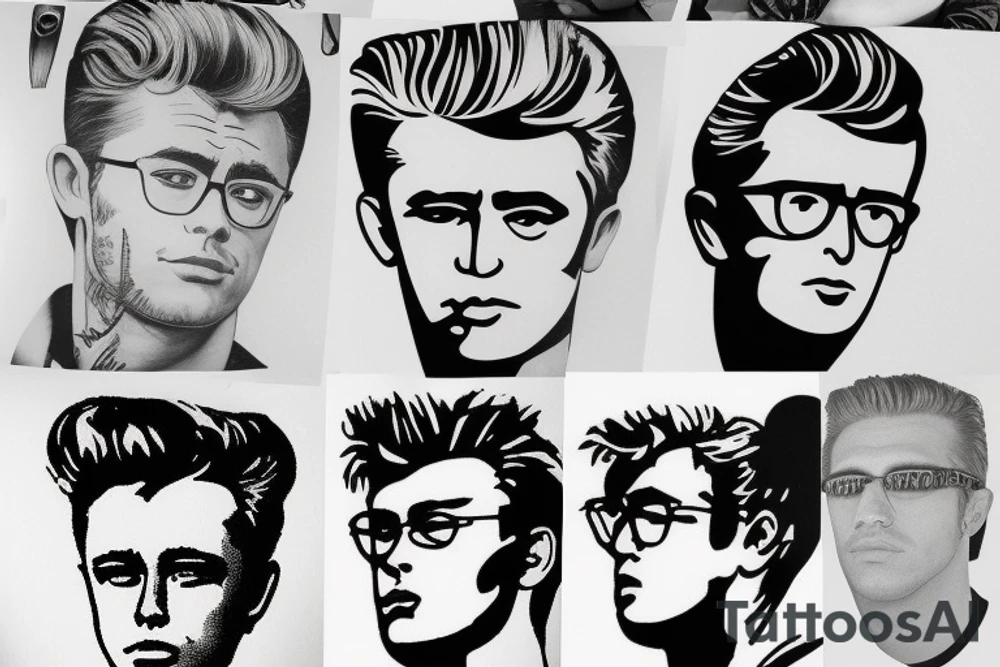 james dean face tattoo idea
