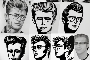 james dean face tattoo idea