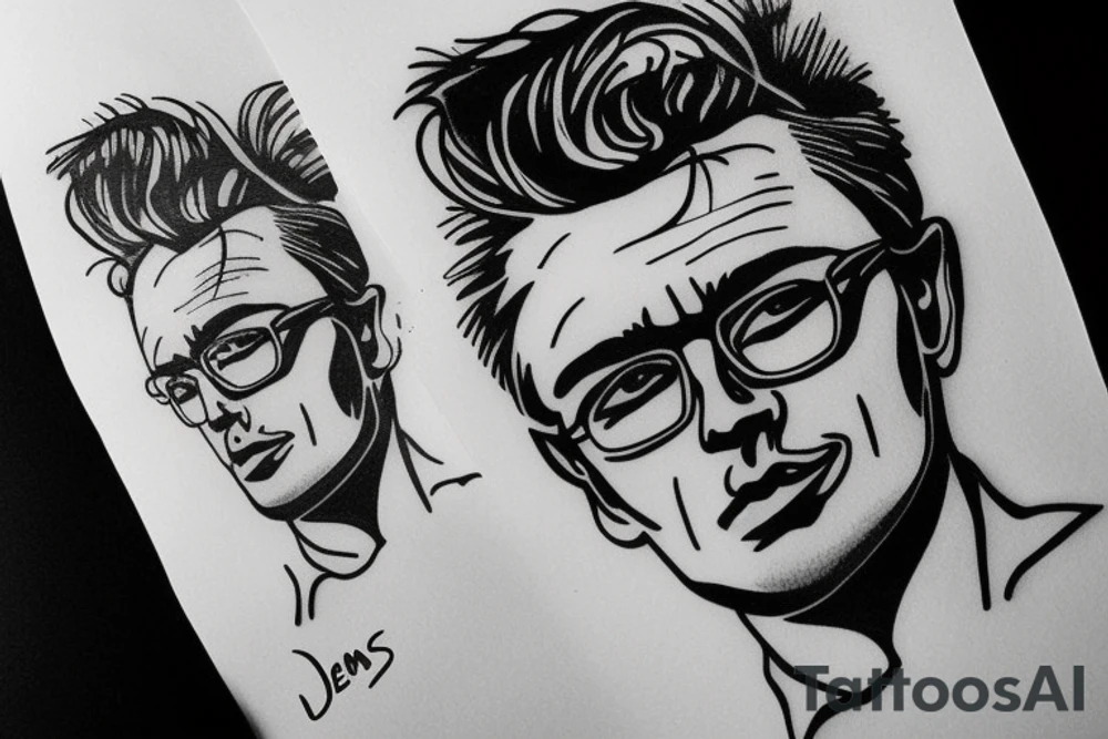james dean face tattoo idea