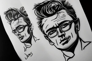james dean face tattoo idea