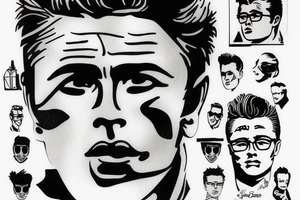 james dean face tattoo idea