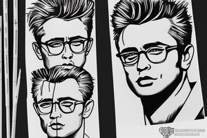 james dean face tattoo idea